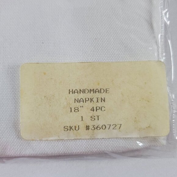 VTG Peking Handcrafts 18" Cotton Napkins Set Of 4 With Embroidery 100% Cotton - Picture 8 of 10